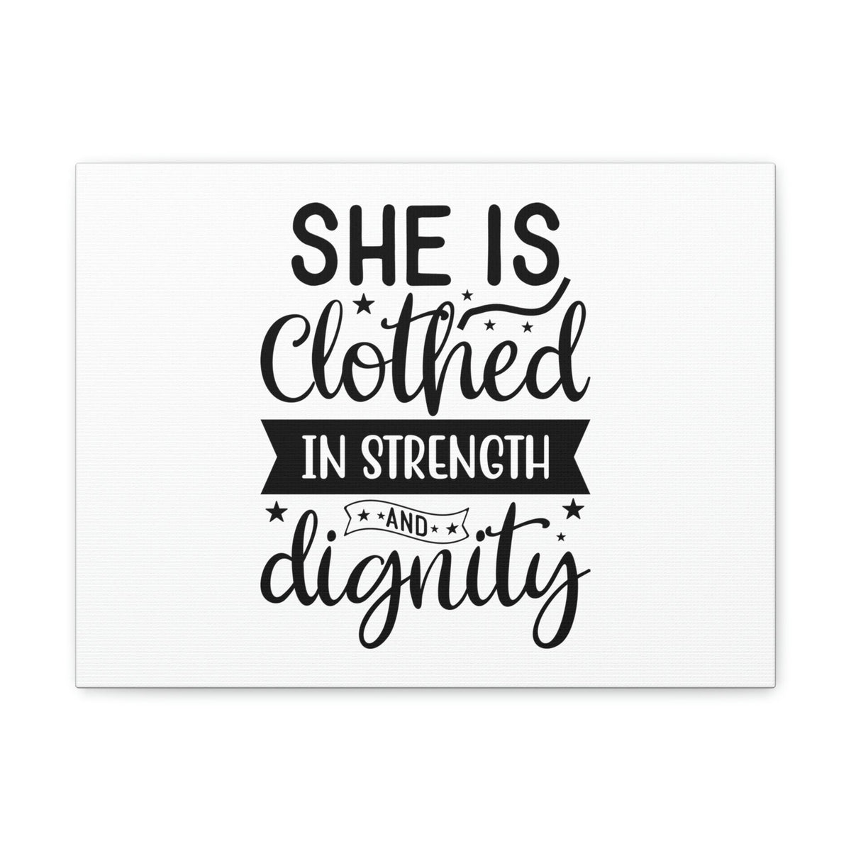 Scripture Walls Clothed In Strength Proverbs 31:25 Many Stars Christian Wall Art Bible Verse Print Ready to Hang Unframed-Express Your Love Gifts