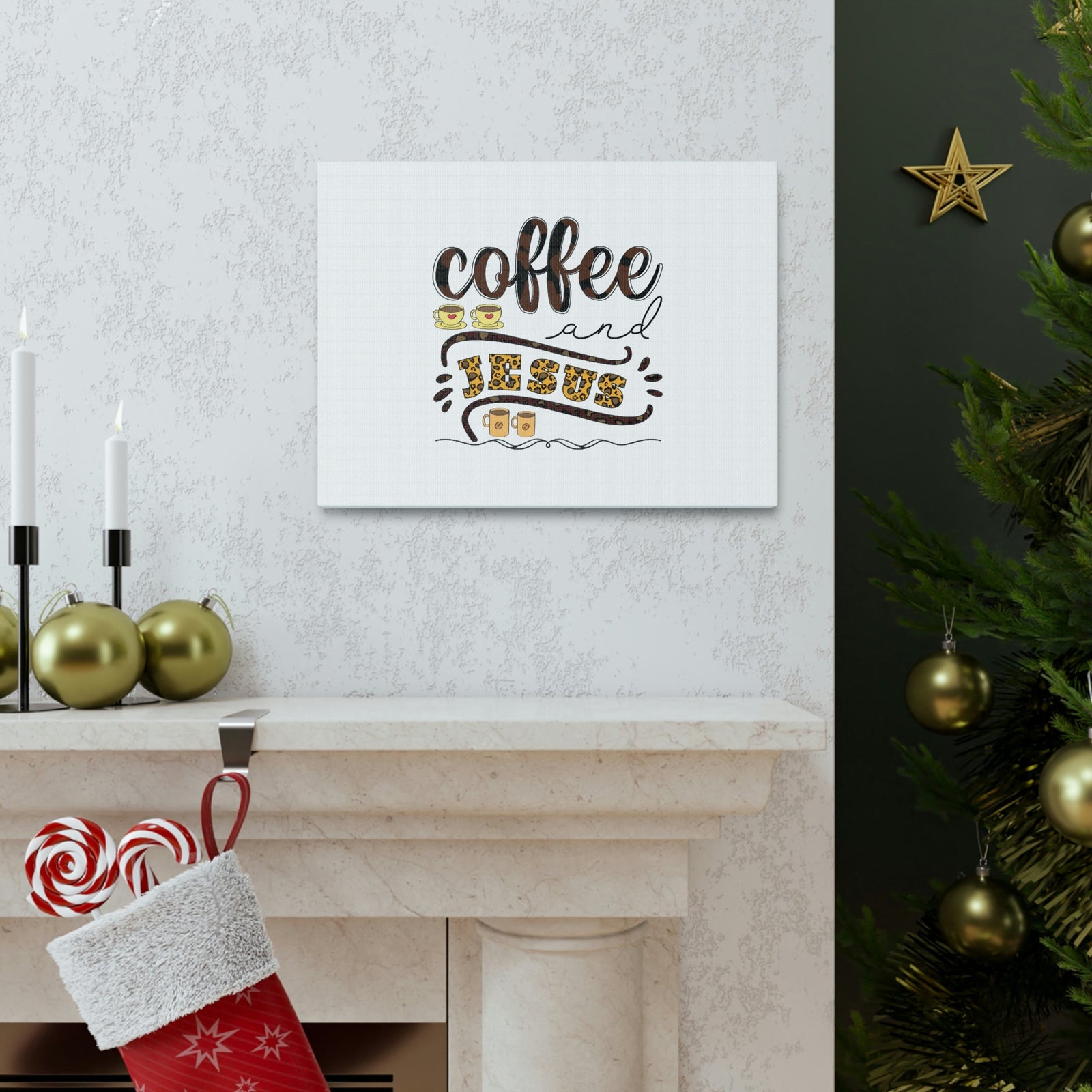 Scripture Walls Coffee And Jesus Lamentations 3:23 Art Christian Wall Art Bible Verse Print Ready to Hang Unframed-Express Your Love Gifts