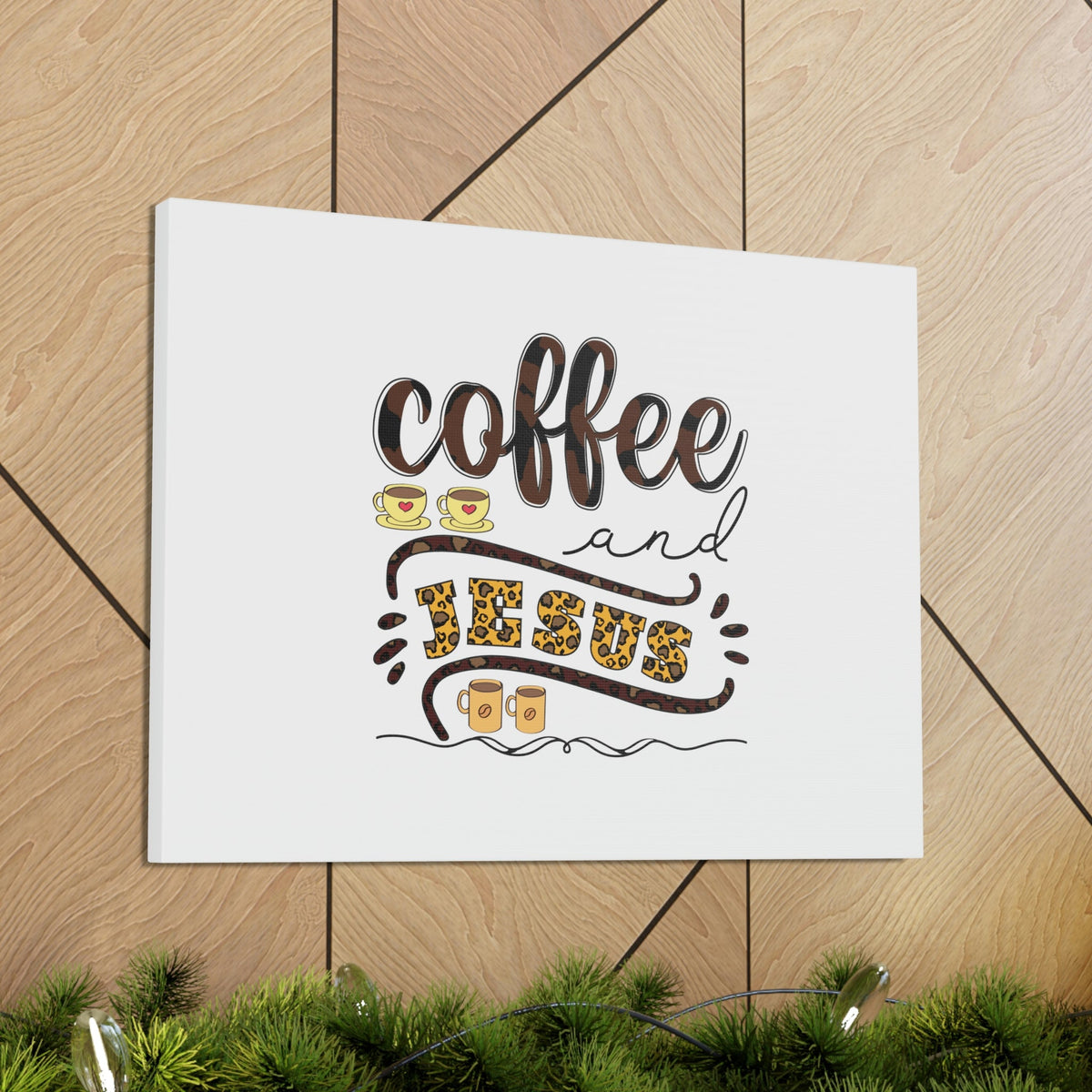 Scripture Walls Coffee And Jesus Lamentations 3:23 Art Christian Wall Art Bible Verse Print Ready to Hang Unframed-Express Your Love Gifts