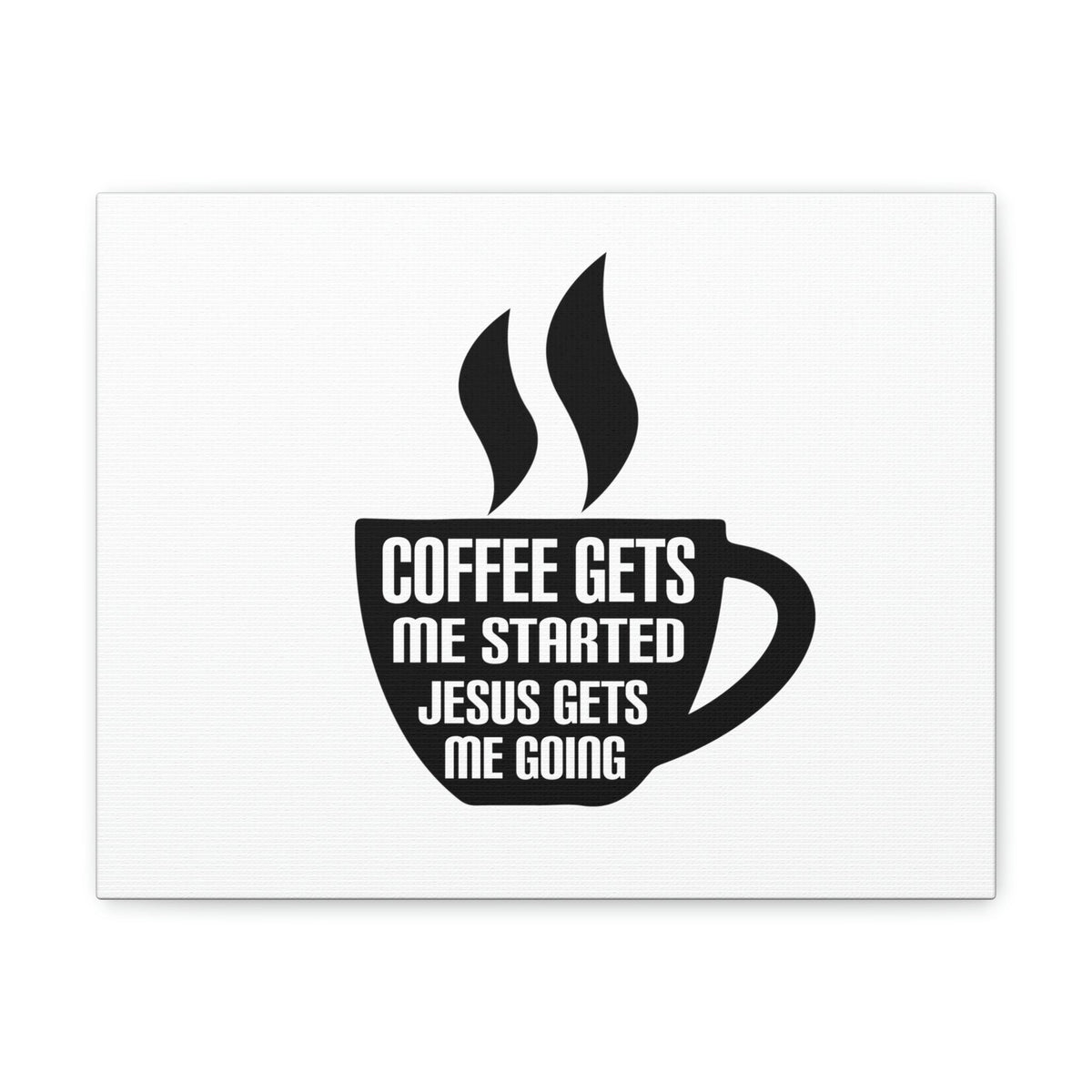 Scripture Walls Coffee Cup Gets Me Started Hebrews 12:2 Christian Wall Art Bible Verse Print Ready to Hang Unframed-Express Your Love Gifts