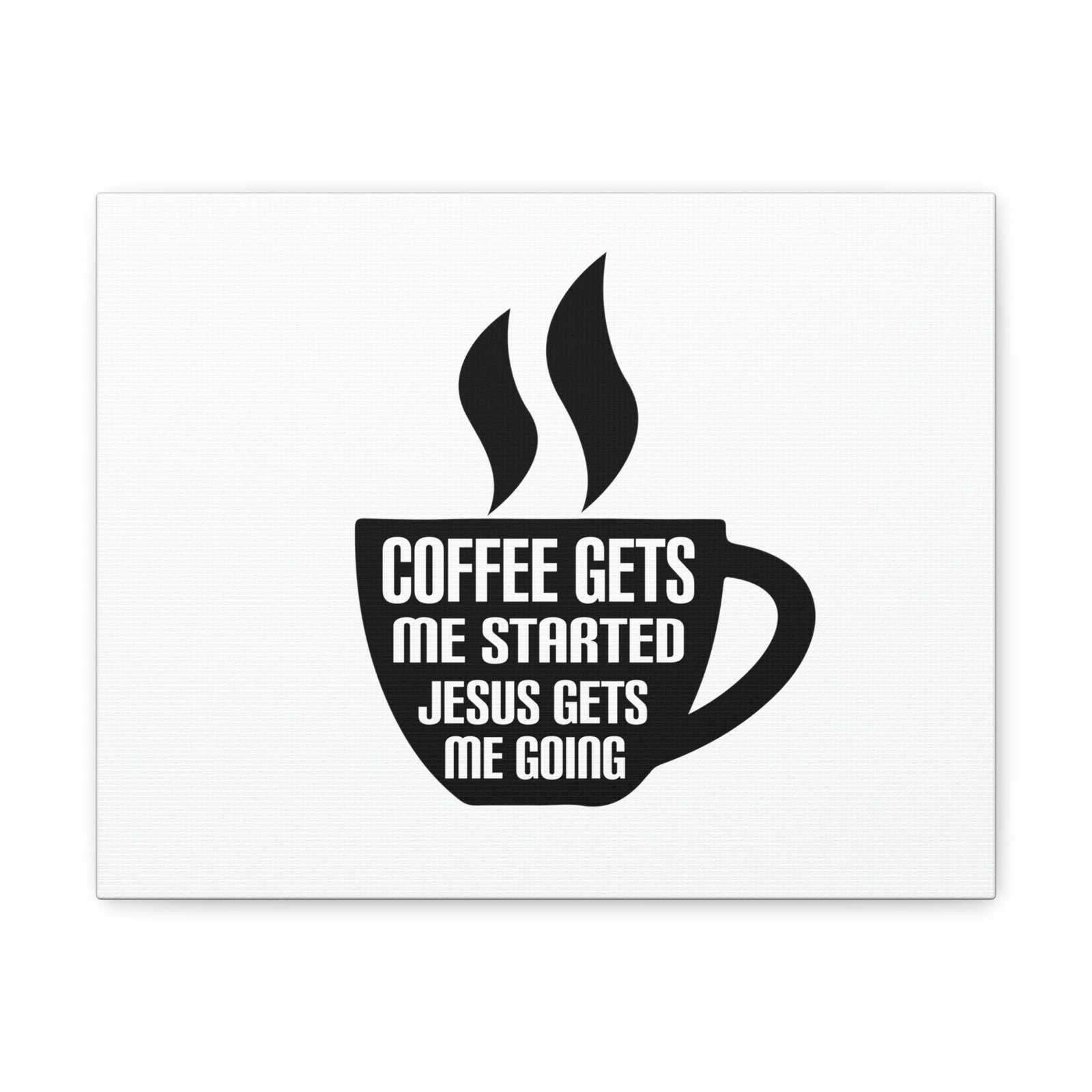 Scripture Walls Coffee Cup Gets Me Started Hebrews 12:2 Christian Wall Art Bible Verse Print Ready to Hang Unframed-Express Your Love Gifts