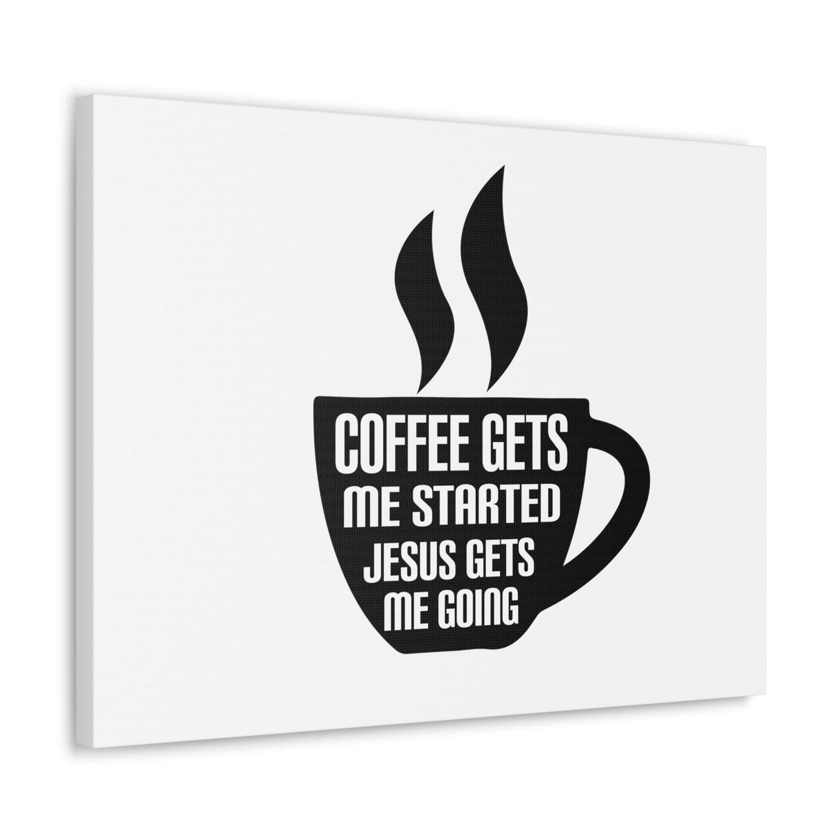 Scripture Walls Coffee Cup Gets Me Started Hebrews 12:2 Christian Wall Art Bible Verse Print Ready to Hang Unframed-Express Your Love Gifts