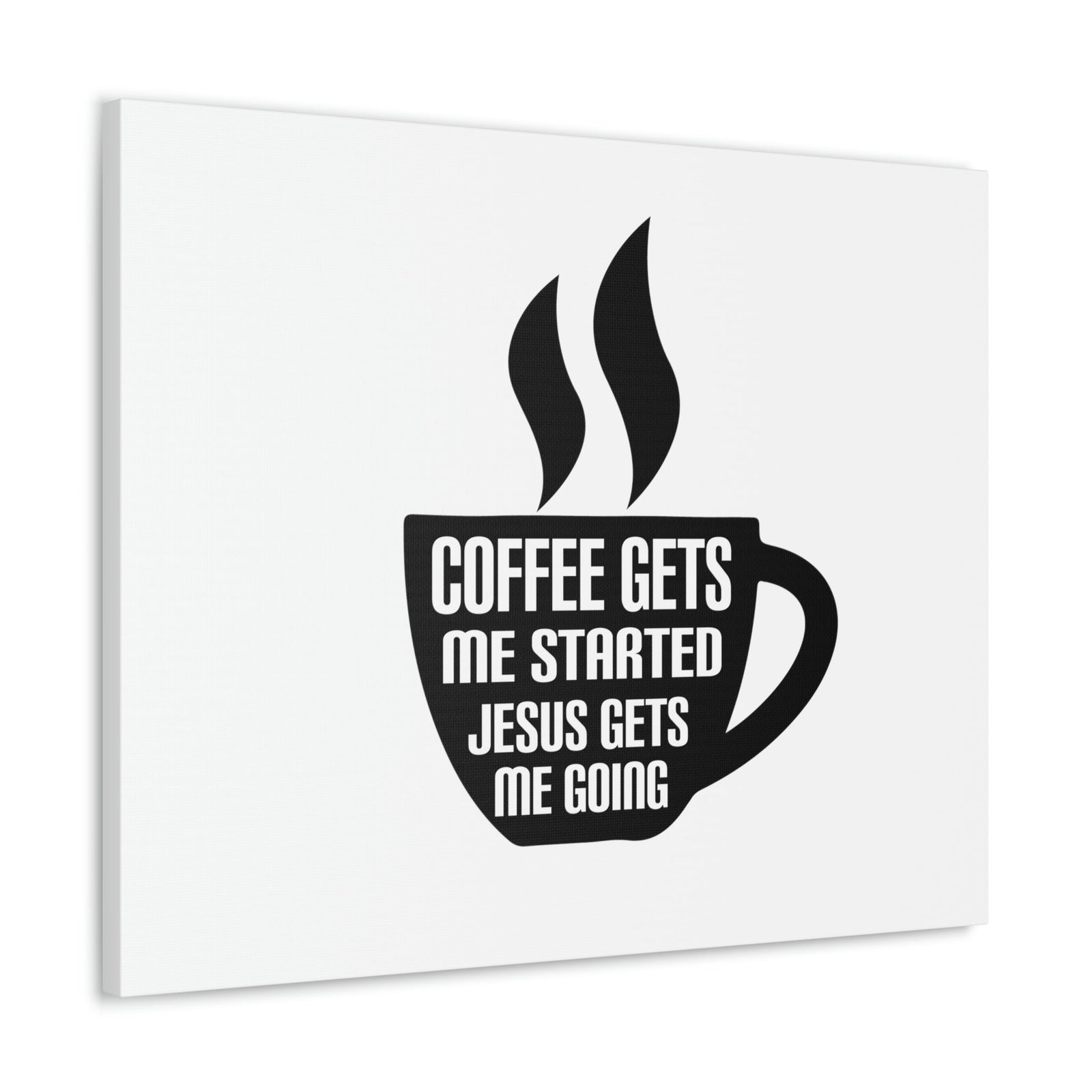 Scripture Walls Coffee Cup Gets Me Started Hebrews 12:2 Christian Wall Art Bible Verse Print Ready to Hang Unframed-Express Your Love Gifts