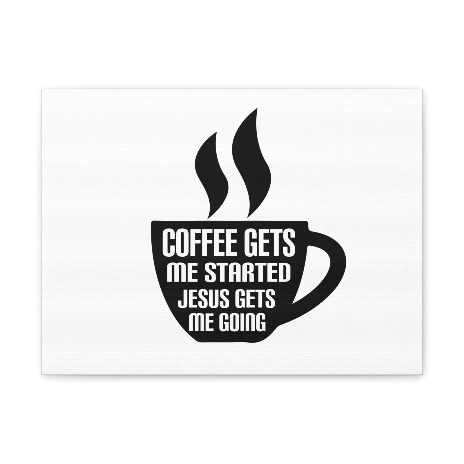 Scripture Walls Coffee Cup Gets Me Started Hebrews 12:2 Christian Wall Art Bible Verse Print Ready to Hang Unframed-Express Your Love Gifts
