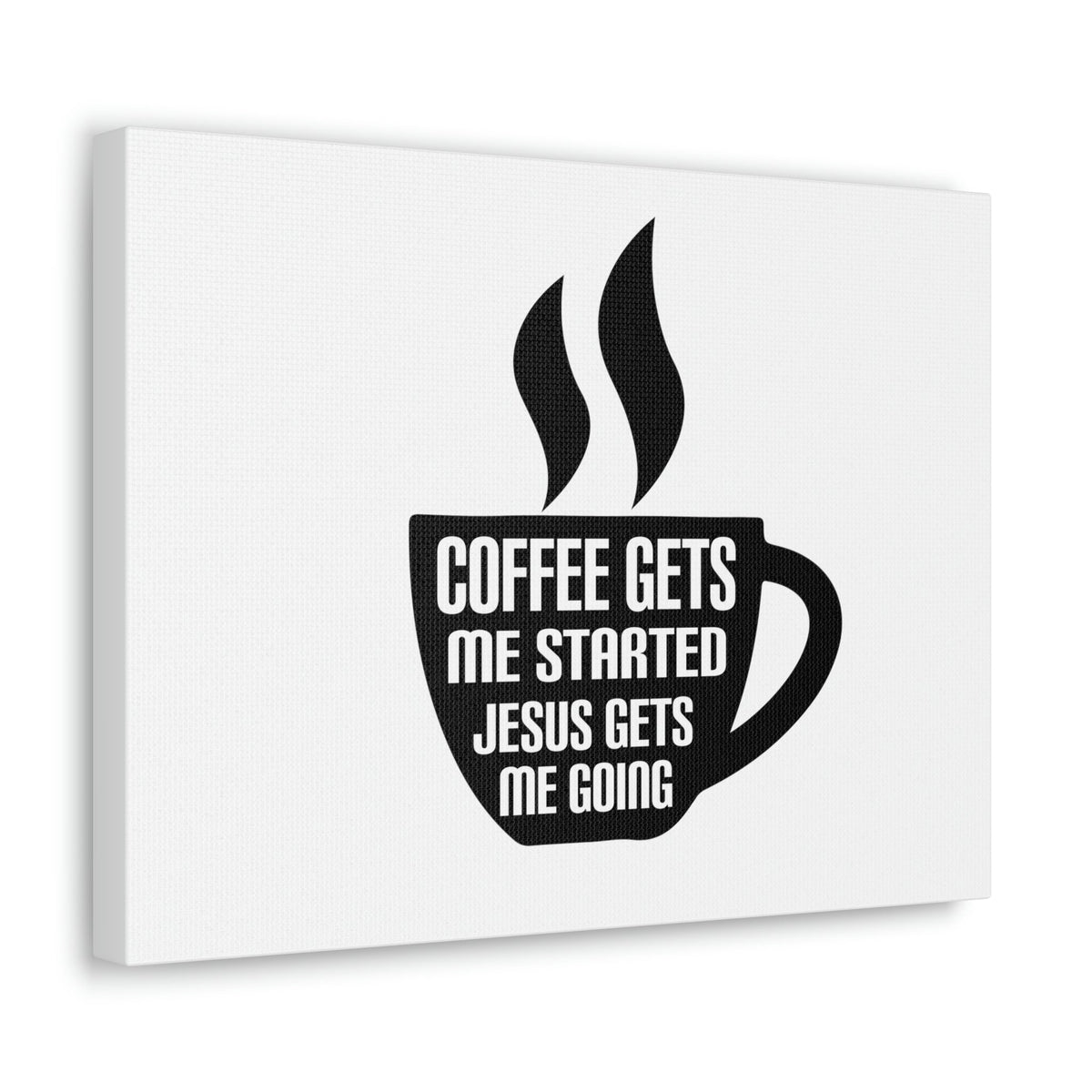 Scripture Walls Coffee Cup Gets Me Started Hebrews 12:2 Christian Wall Art Bible Verse Print Ready to Hang Unframed-Express Your Love Gifts
