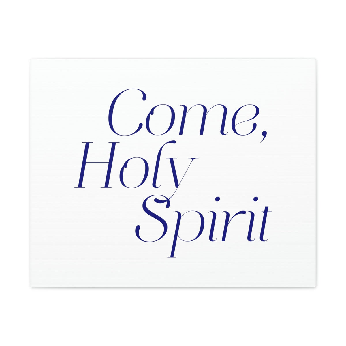 Scripture Walls Come, Holy Spirit John 14:26 Dark Blue Bible Verse Canvas Christian Wall Art Ready to Hang Unframed-Express Your Love Gifts
