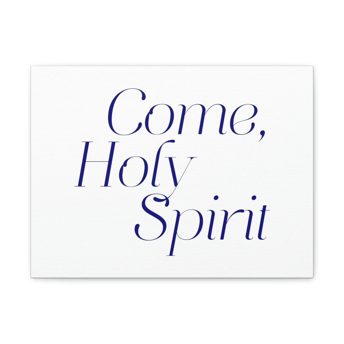 Scripture Walls Come, Holy Spirit John 14:26 Dark Blue Bible Verse Canvas Christian Wall Art Ready to Hang Unframed-Express Your Love Gifts