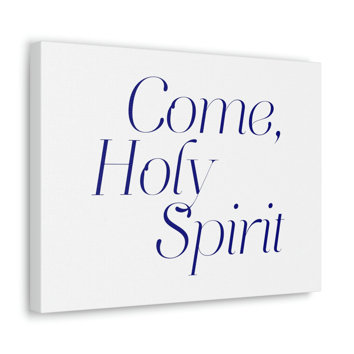 Scripture Walls Come, Holy Spirit John 14:26 Dark Blue Bible Verse Canvas Christian Wall Art Ready to Hang Unframed-Express Your Love Gifts