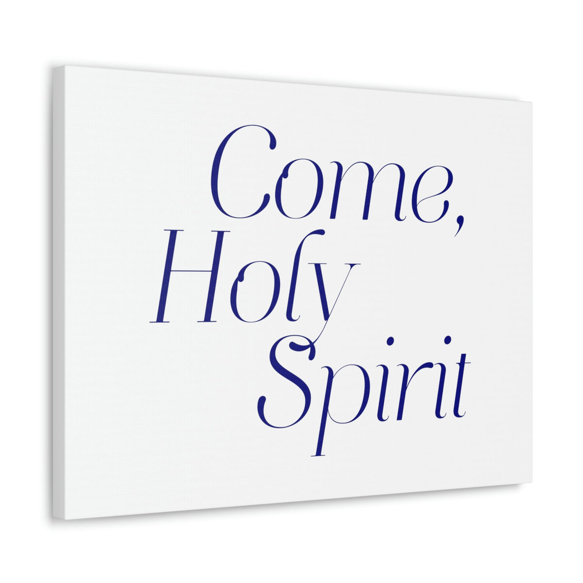 Scripture Walls Come, Holy Spirit John 14:26 Dark Blue Bible Verse Canvas Christian Wall Art Ready to Hang Unframed-Express Your Love Gifts