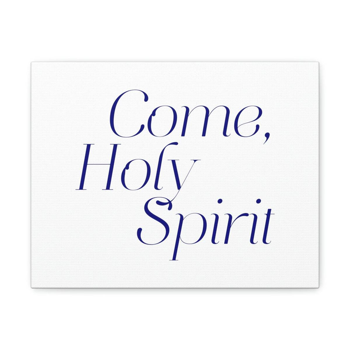 Scripture Walls Come, Holy Spirit John 14:26 Dark Blue Bible Verse Canvas Christian Wall Art Ready to Hang Unframed-Express Your Love Gifts