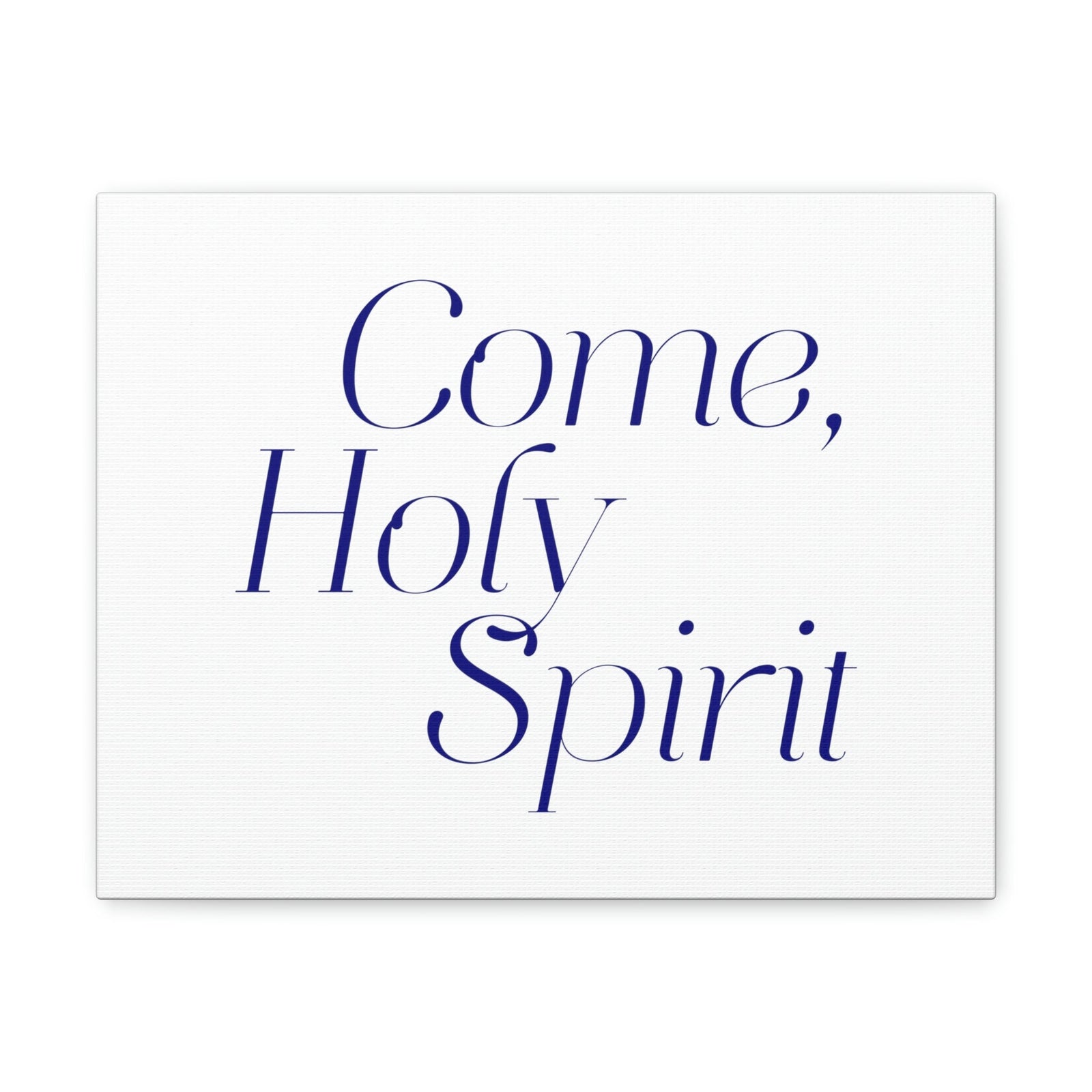 Scripture Walls Come, Holy Spirit John 14:26 Dark Blue Bible Verse Canvas Christian Wall Art Ready to Hang Unframed-Express Your Love Gifts