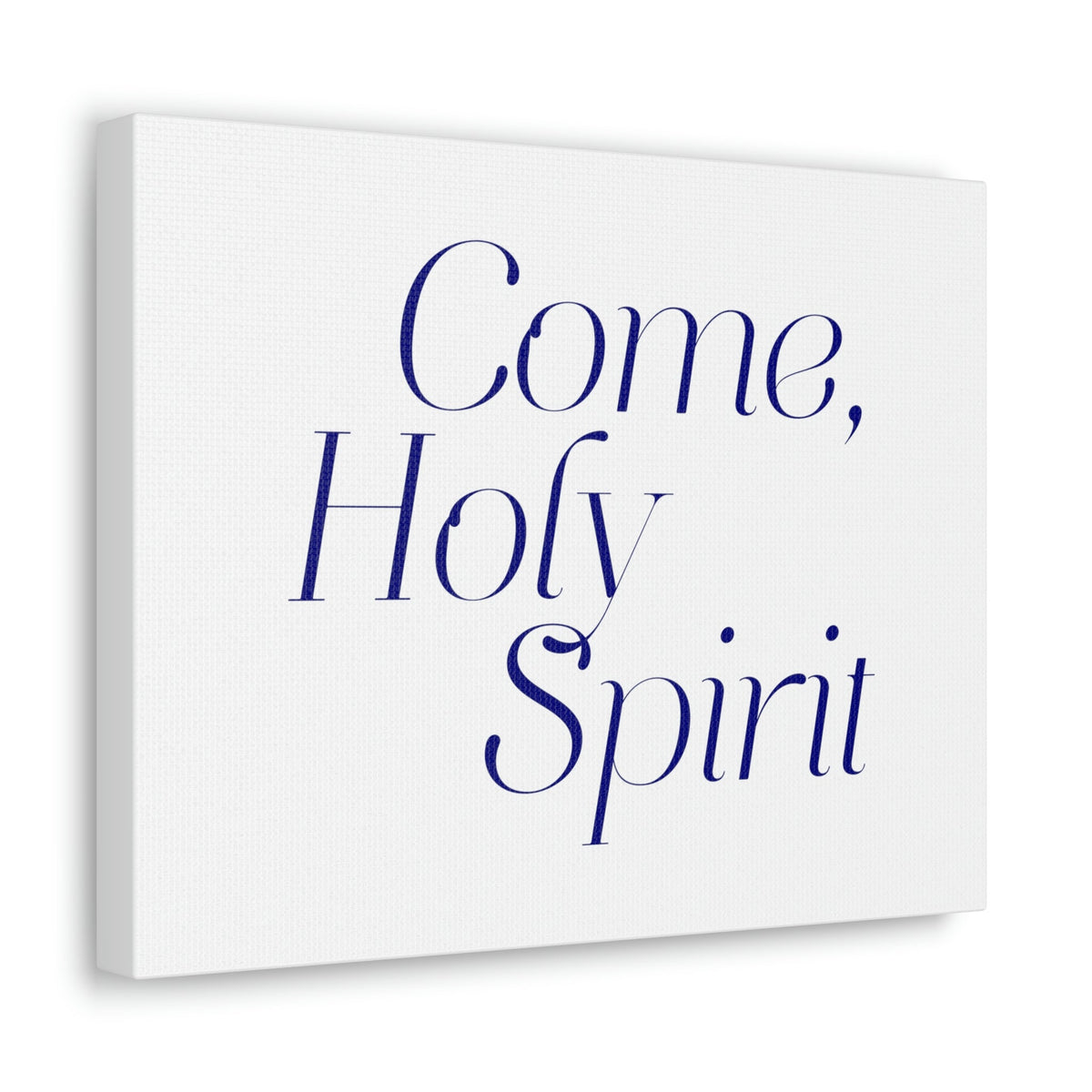 Scripture Walls Come, Holy Spirit John 14:26 Dark Blue Bible Verse Canvas Christian Wall Art Ready to Hang Unframed-Express Your Love Gifts