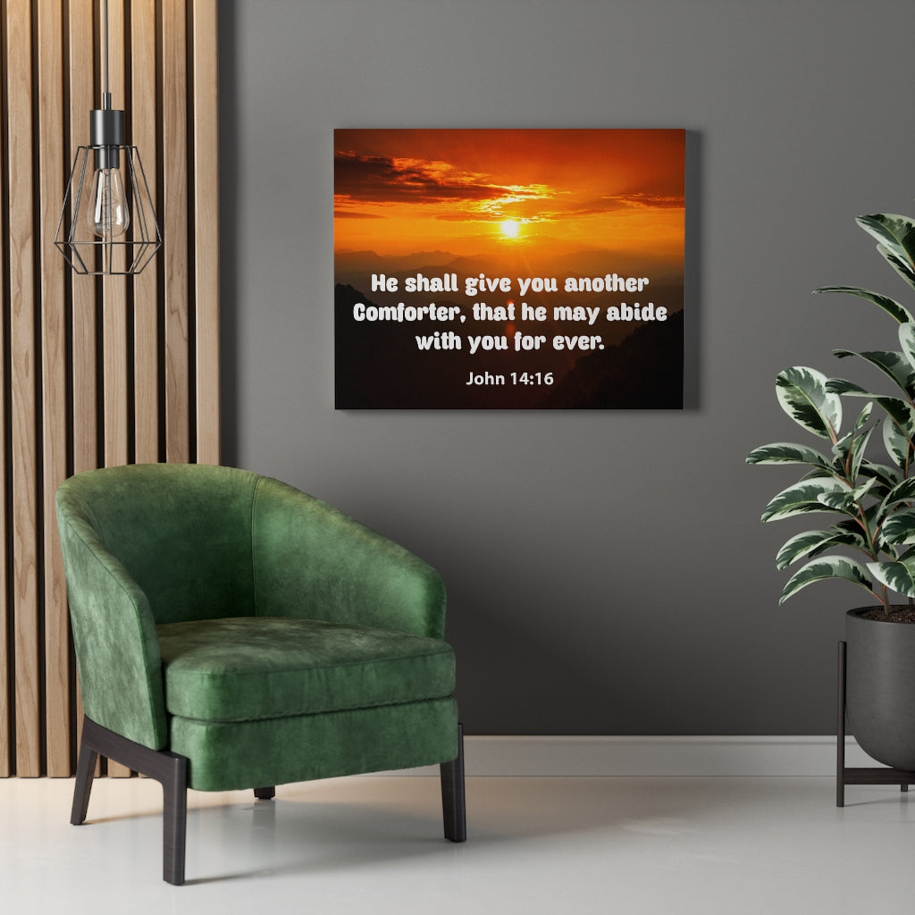 Scripture Walls Comforter John 14:16 Christian Home Decor Bible Art Unframed-Express Your Love Gifts