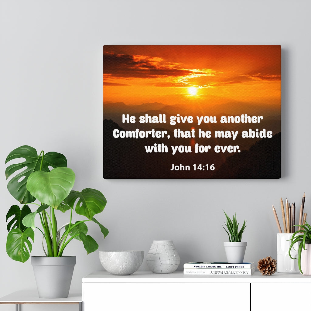 Scripture Walls Comforter John 14:16 Christian Home Decor Bible Art Unframed-Express Your Love Gifts