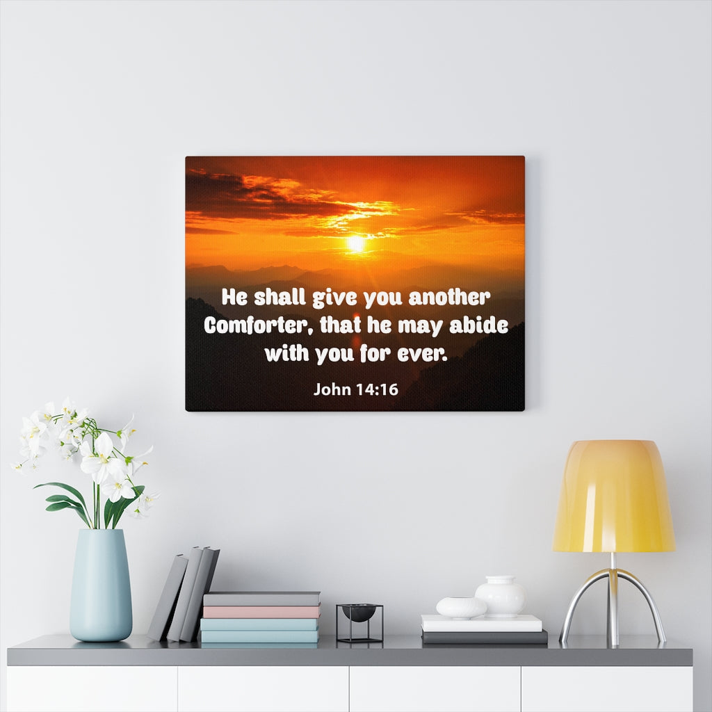 Scripture Walls Comforter John 14:16 Christian Home Decor Bible Art Unframed-Express Your Love Gifts