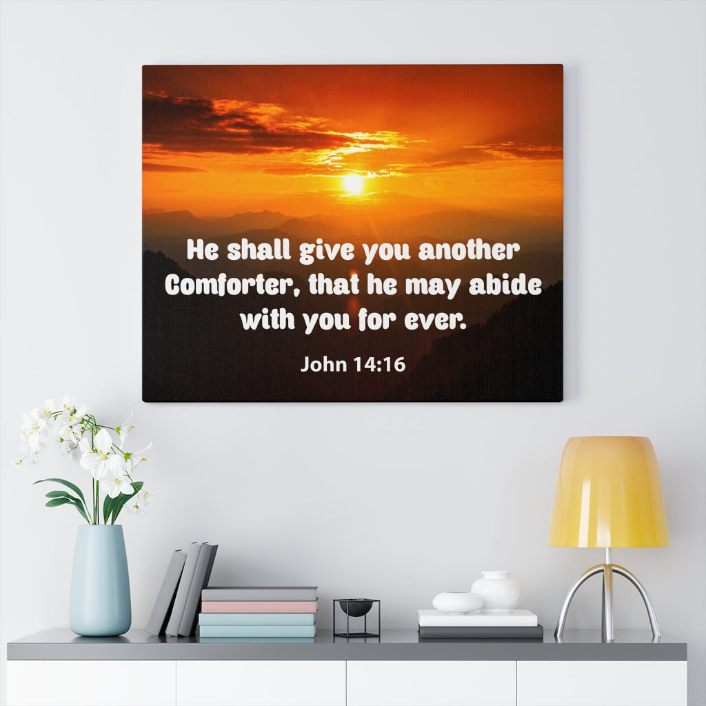 Scripture Walls Comforter John 14:16 Christian Home Decor Bible Art Unframed-Express Your Love Gifts