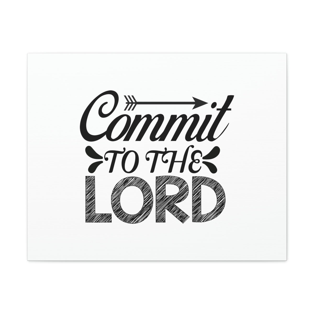 Scripture Walls Commit To the Lord Proverbs 16:3 Arrow Christian Wall Art Bible Verse Print Ready to Hang Unframed-Express Your Love Gifts