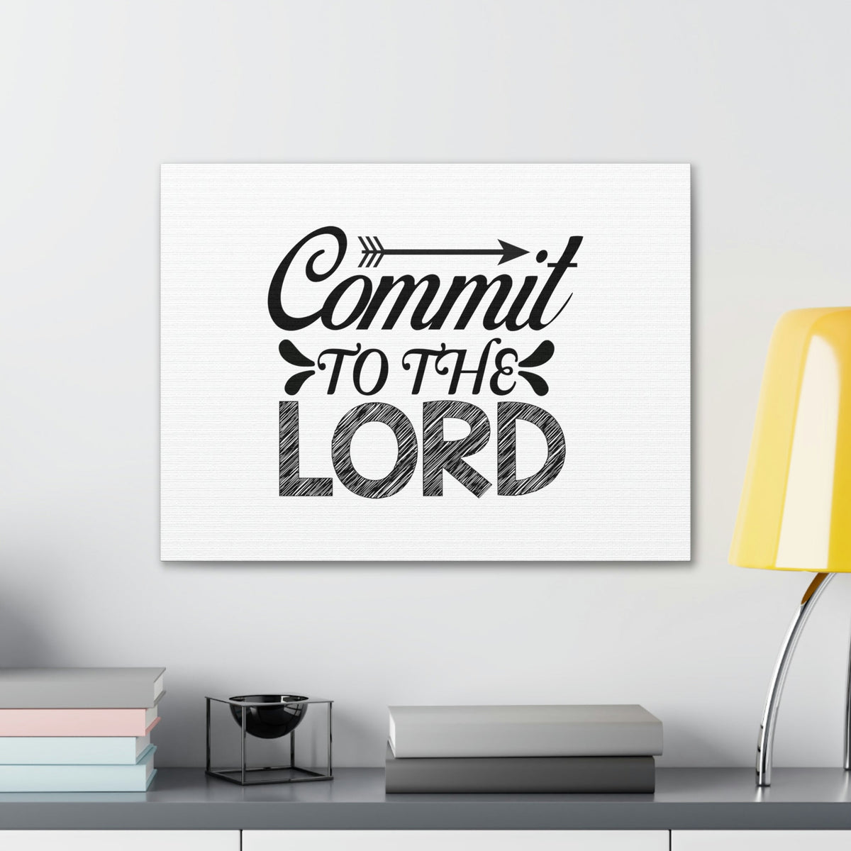 Scripture Walls Commit To the Lord Proverbs 16:3 Arrow Christian Wall Art Bible Verse Print Ready to Hang Unframed-Express Your Love Gifts