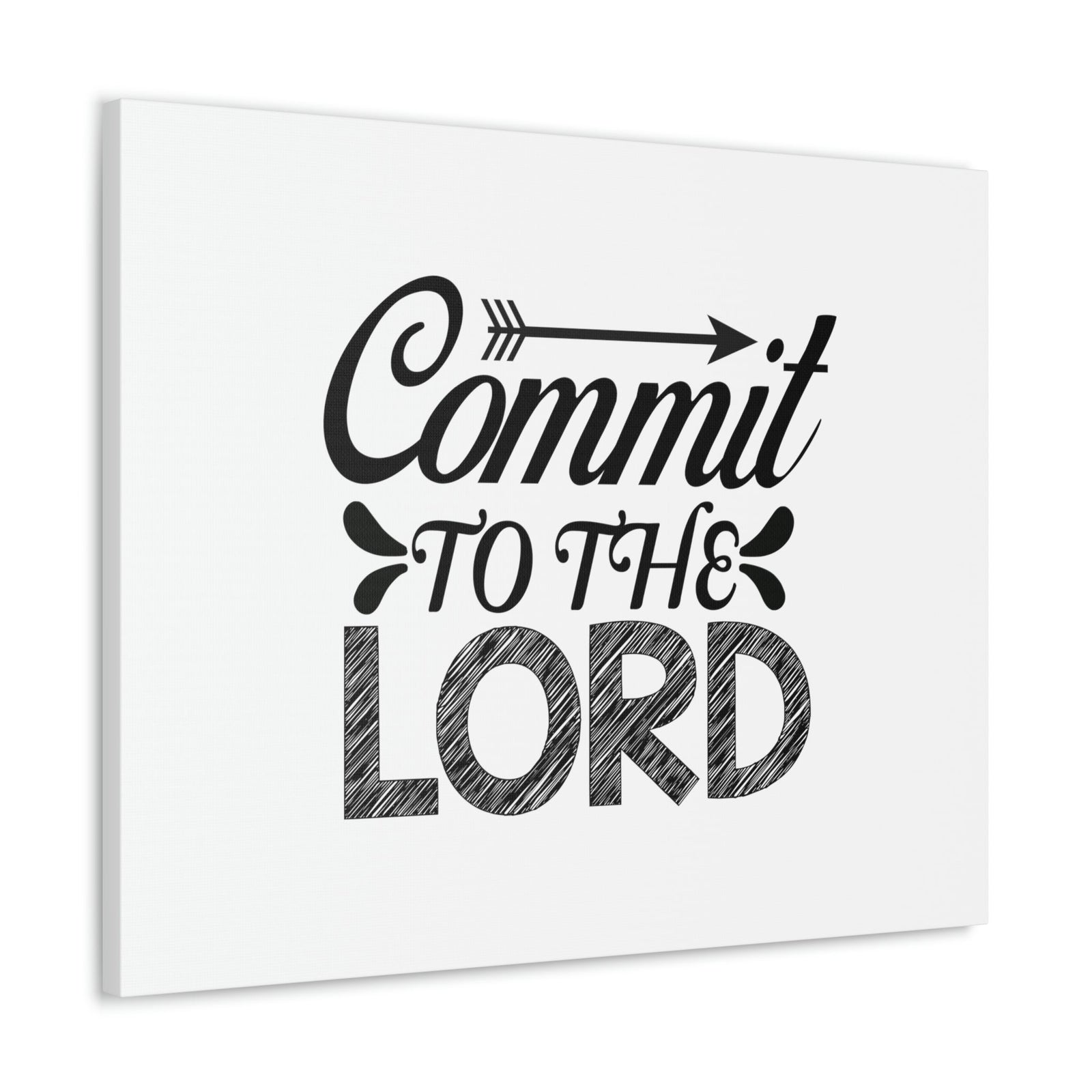Scripture Walls Commit To the Lord Proverbs 16:3 Arrow Christian Wall Art Bible Verse Print Ready to Hang Unframed-Express Your Love Gifts