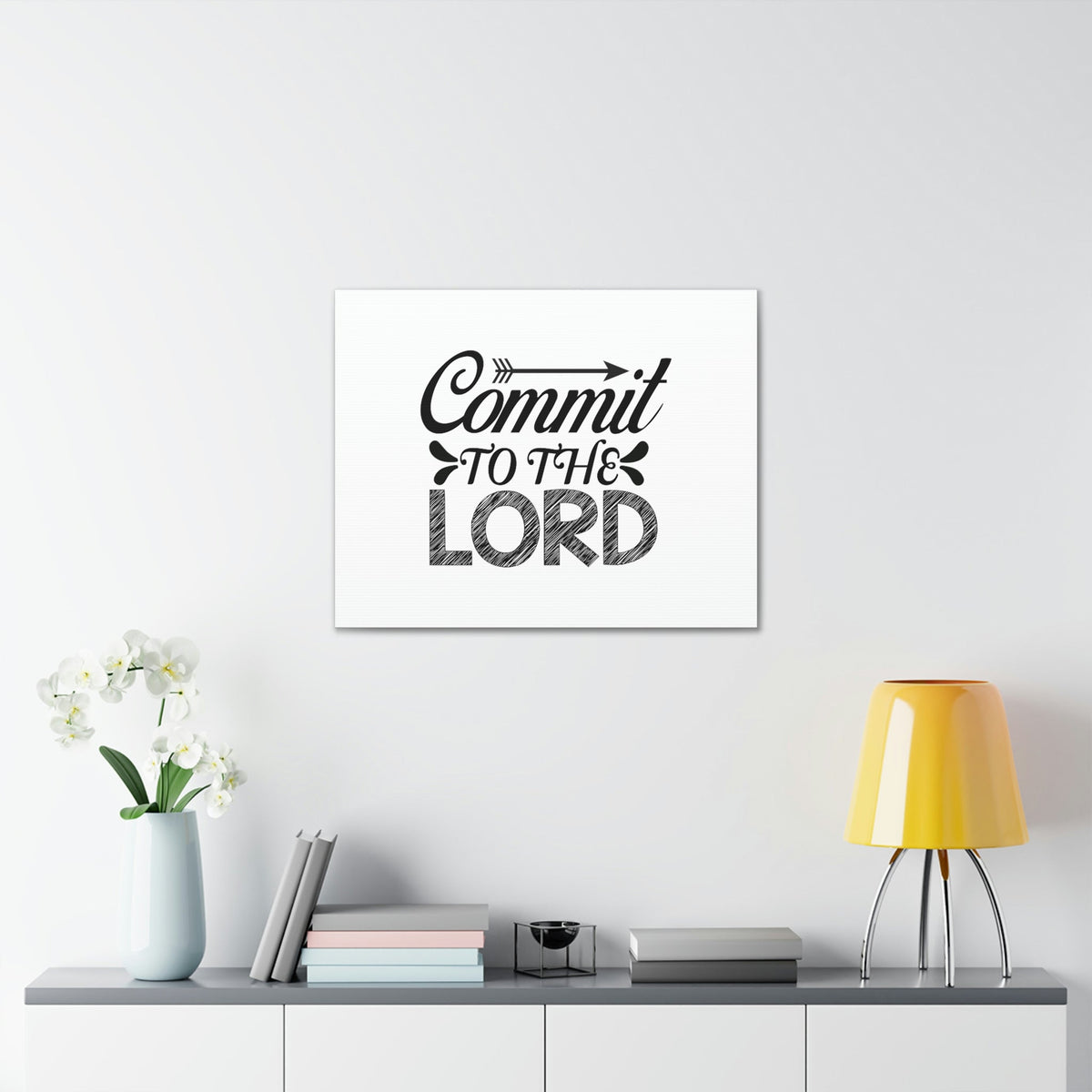 Scripture Walls Commit To the Lord Proverbs 16:3 Arrow Christian Wall Art Bible Verse Print Ready to Hang Unframed-Express Your Love Gifts