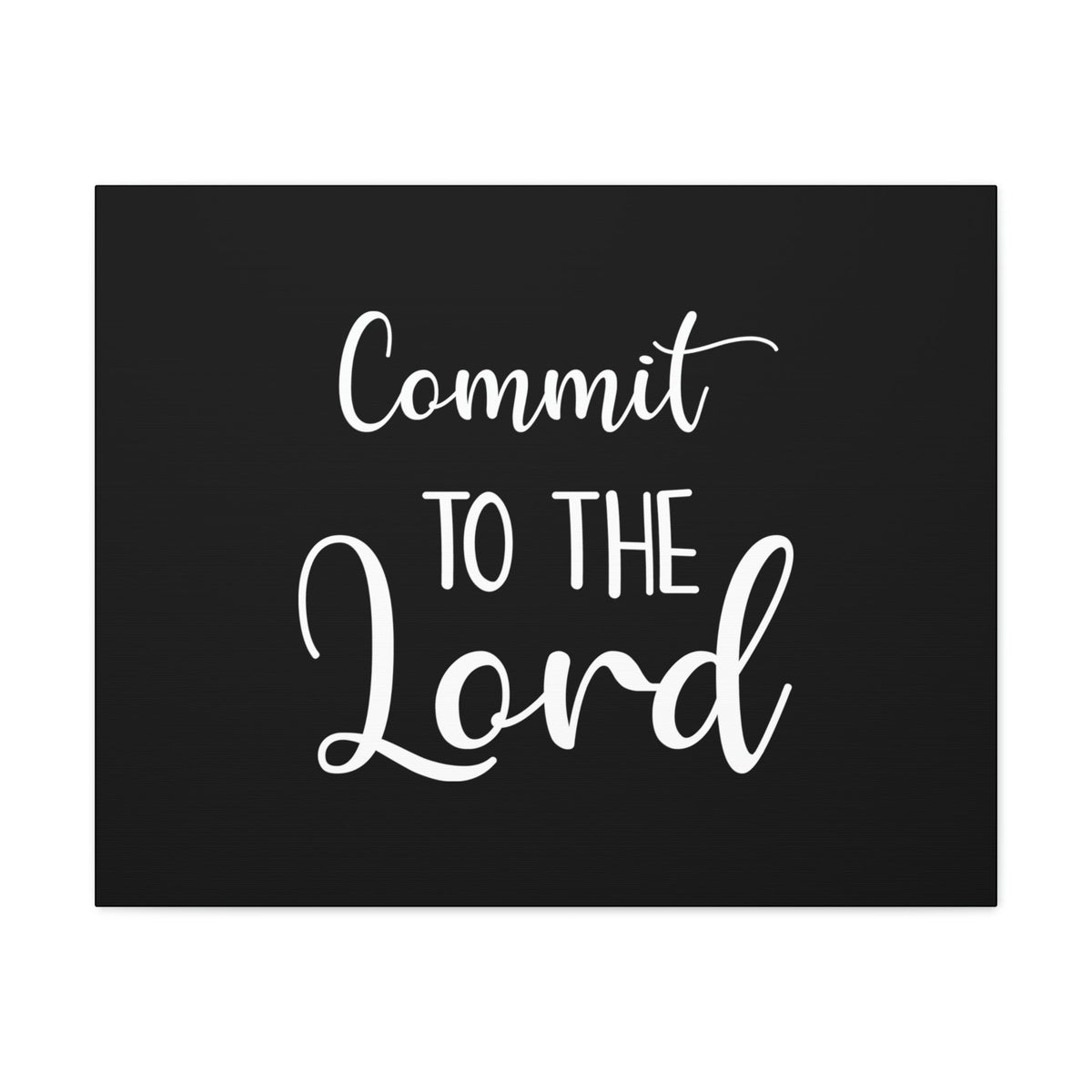 Scripture Walls Commit To The Lord Proverbs 16:3 Black Christian Wall Art Bible Verse Print Ready to Hang Unframed-Express Your Love Gifts