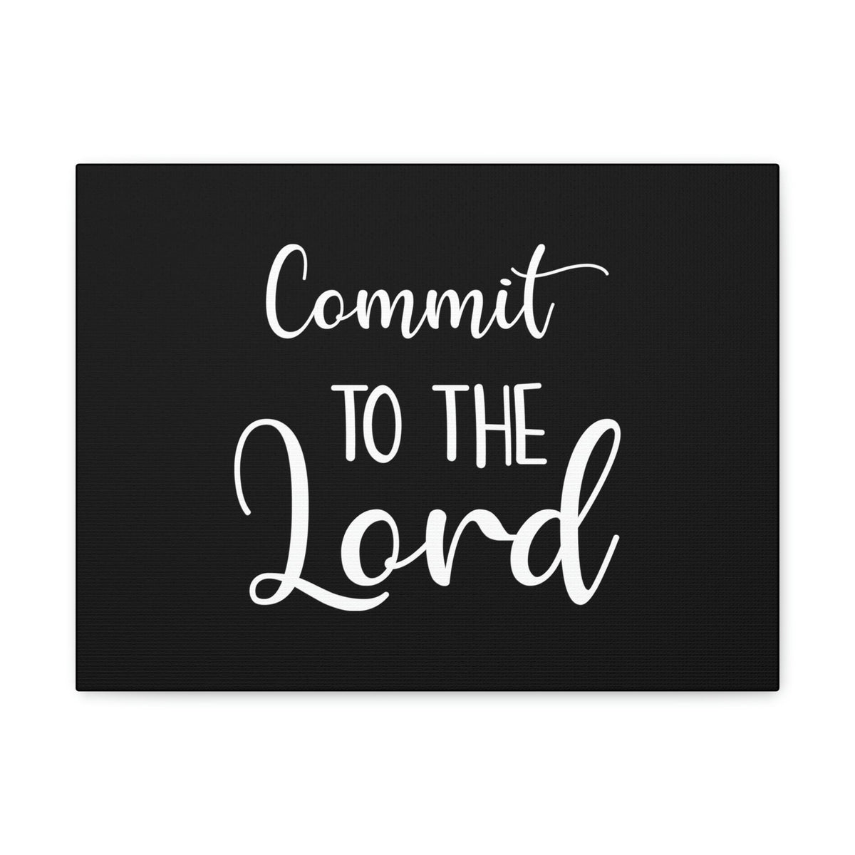 Scripture Walls Commit To The Lord Proverbs 16:3 Black Christian Wall Art Bible Verse Print Ready to Hang Unframed-Express Your Love Gifts