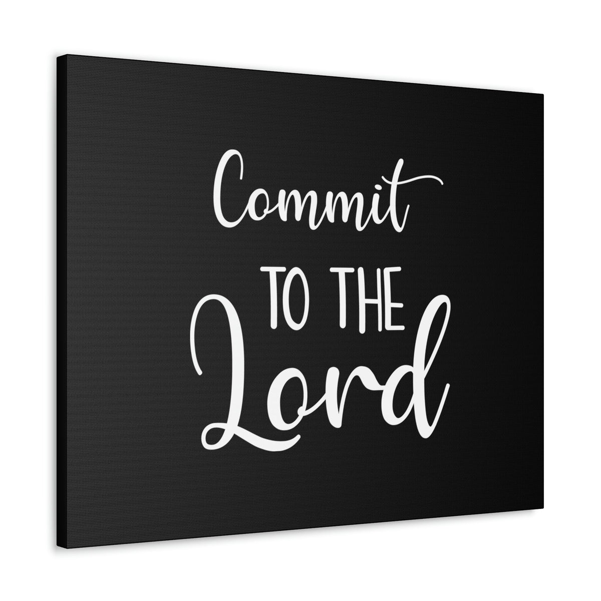 Scripture Walls Commit To The Lord Proverbs 16:3 Black Christian Wall Art Bible Verse Print Ready to Hang Unframed-Express Your Love Gifts