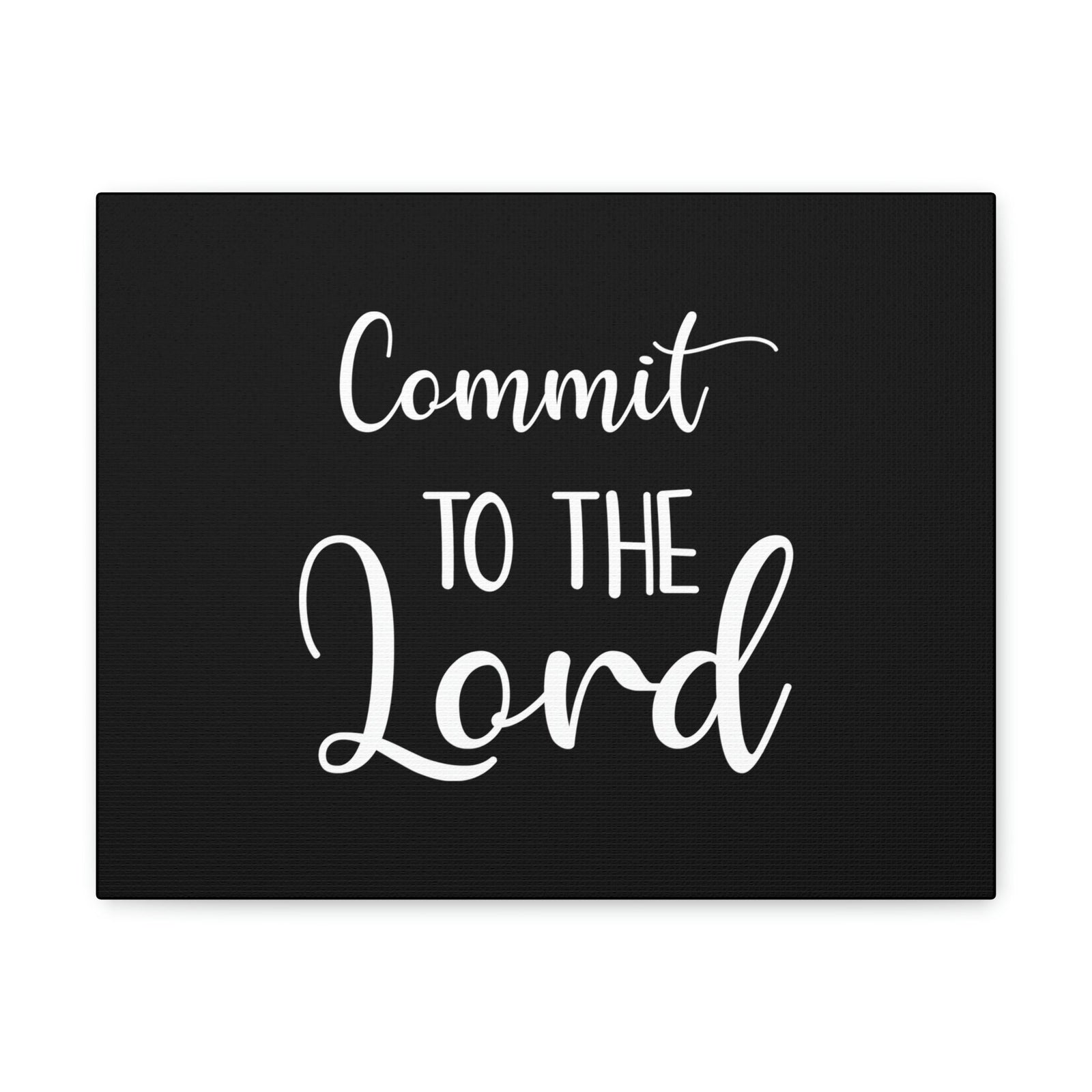 Scripture Walls Commit To The Lord Proverbs 16:3 Black Christian Wall Art Bible Verse Print Ready to Hang Unframed-Express Your Love Gifts