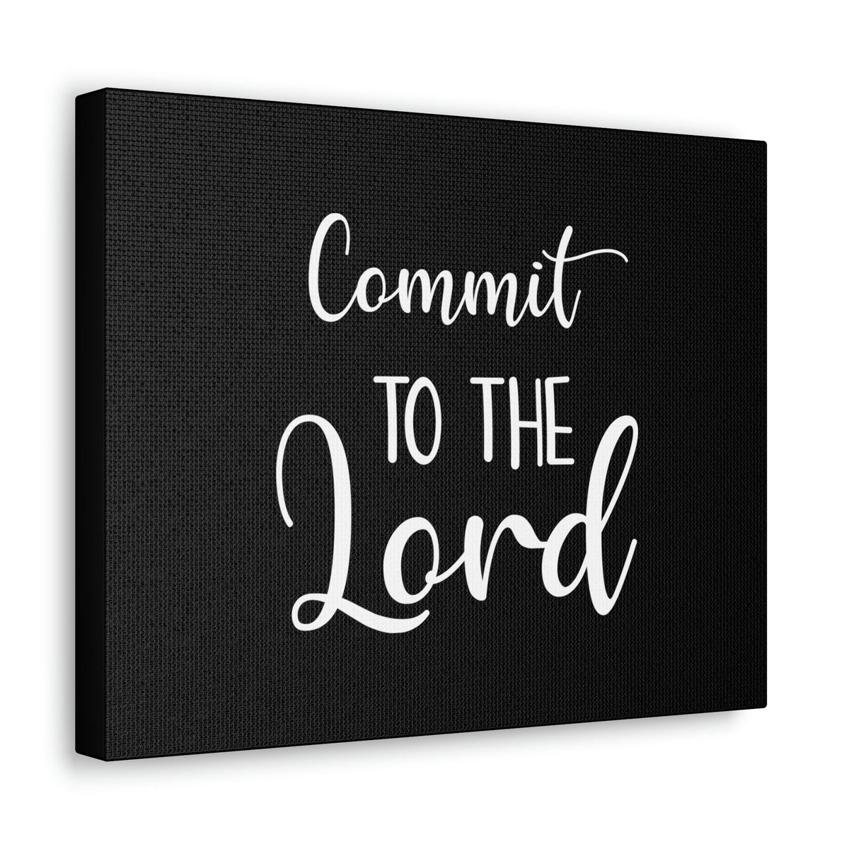 Scripture Walls Commit To The Lord Proverbs 16:3 Black Christian Wall Art Bible Verse Print Ready to Hang Unframed-Express Your Love Gifts