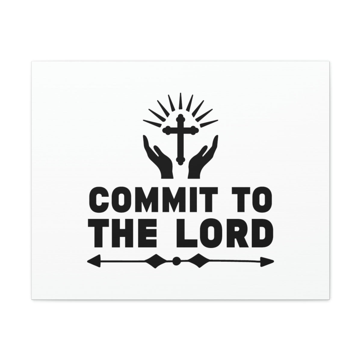 Scripture Walls Commit To The Lord Proverbs 16:3 Cross Christian Wall Art Bible Verse Print Ready to Hang Unframed-Express Your Love Gifts