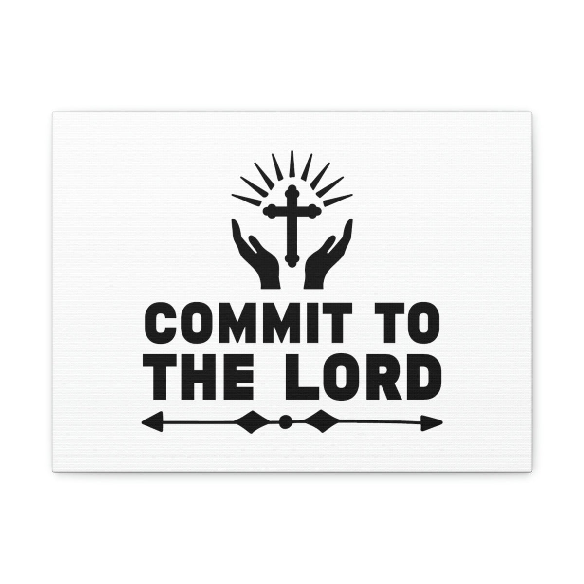 Scripture Walls Commit To The Lord Proverbs 16:3 Cross Christian Wall Art Bible Verse Print Ready to Hang Unframed-Express Your Love Gifts