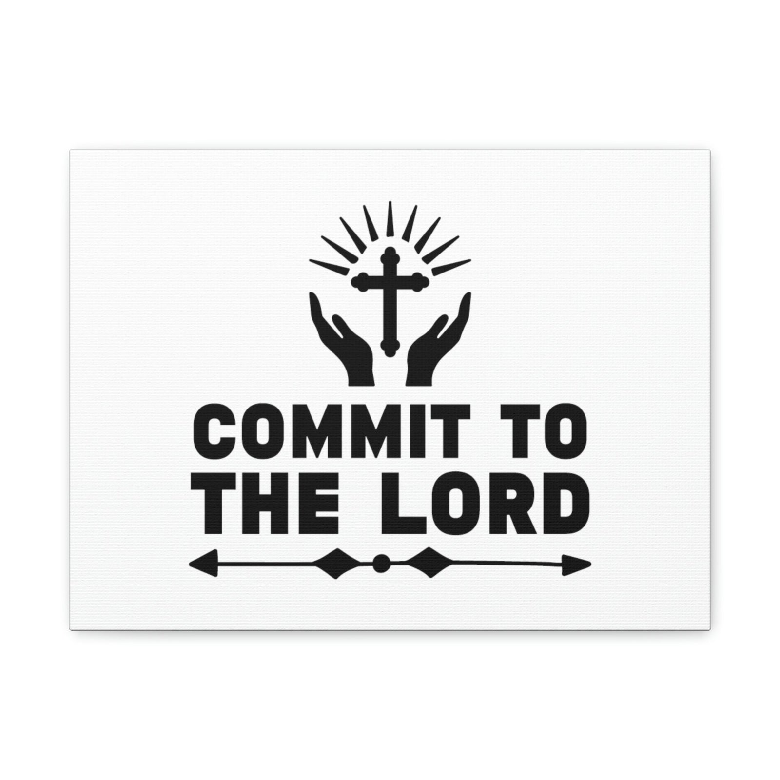 Scripture Walls Commit To The Lord Proverbs 16:3 Cross Christian Wall Art Bible Verse Print Ready to Hang Unframed-Express Your Love Gifts