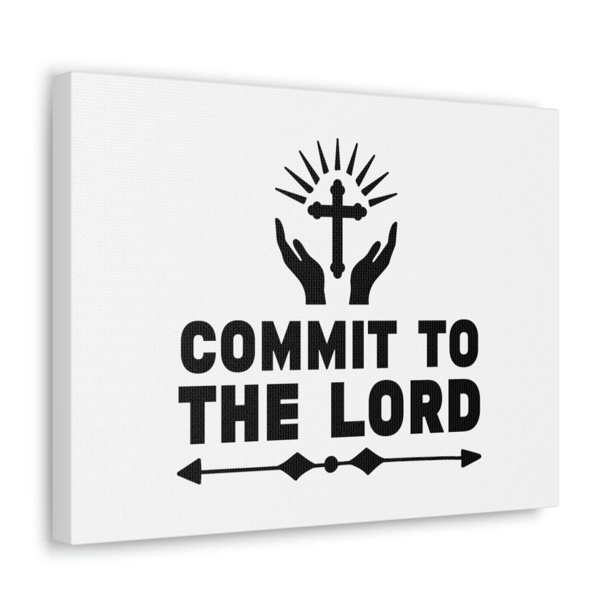 Scripture Walls Commit To The Lord Proverbs 16:3 Cross Christian Wall Art Bible Verse Print Ready to Hang Unframed-Express Your Love Gifts