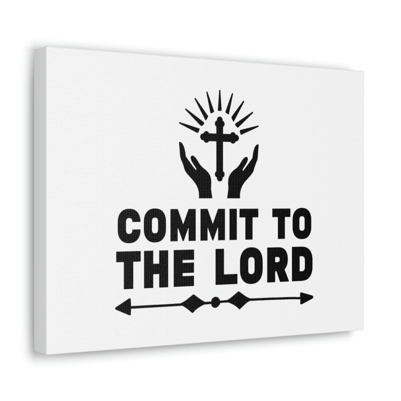 Scripture Walls Commit To The Lord Proverbs 16:3 Cross Christian Wall Art Bible Verse Print Ready to Hang Unframed-Express Your Love Gifts