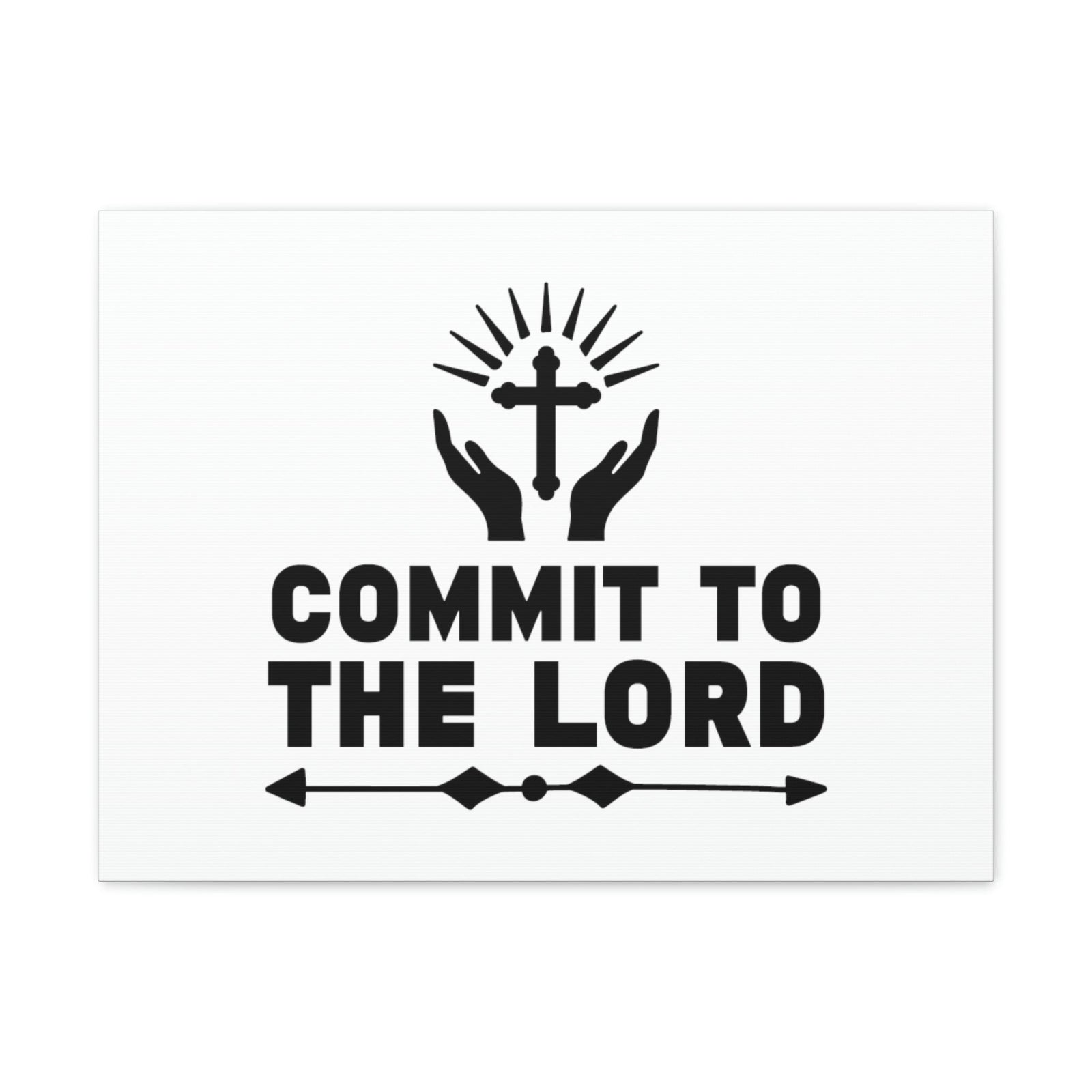 Scripture Walls Commit To The Lord Proverbs 16:3 Cross Christian Wall Art Bible Verse Print Ready to Hang Unframed-Express Your Love Gifts