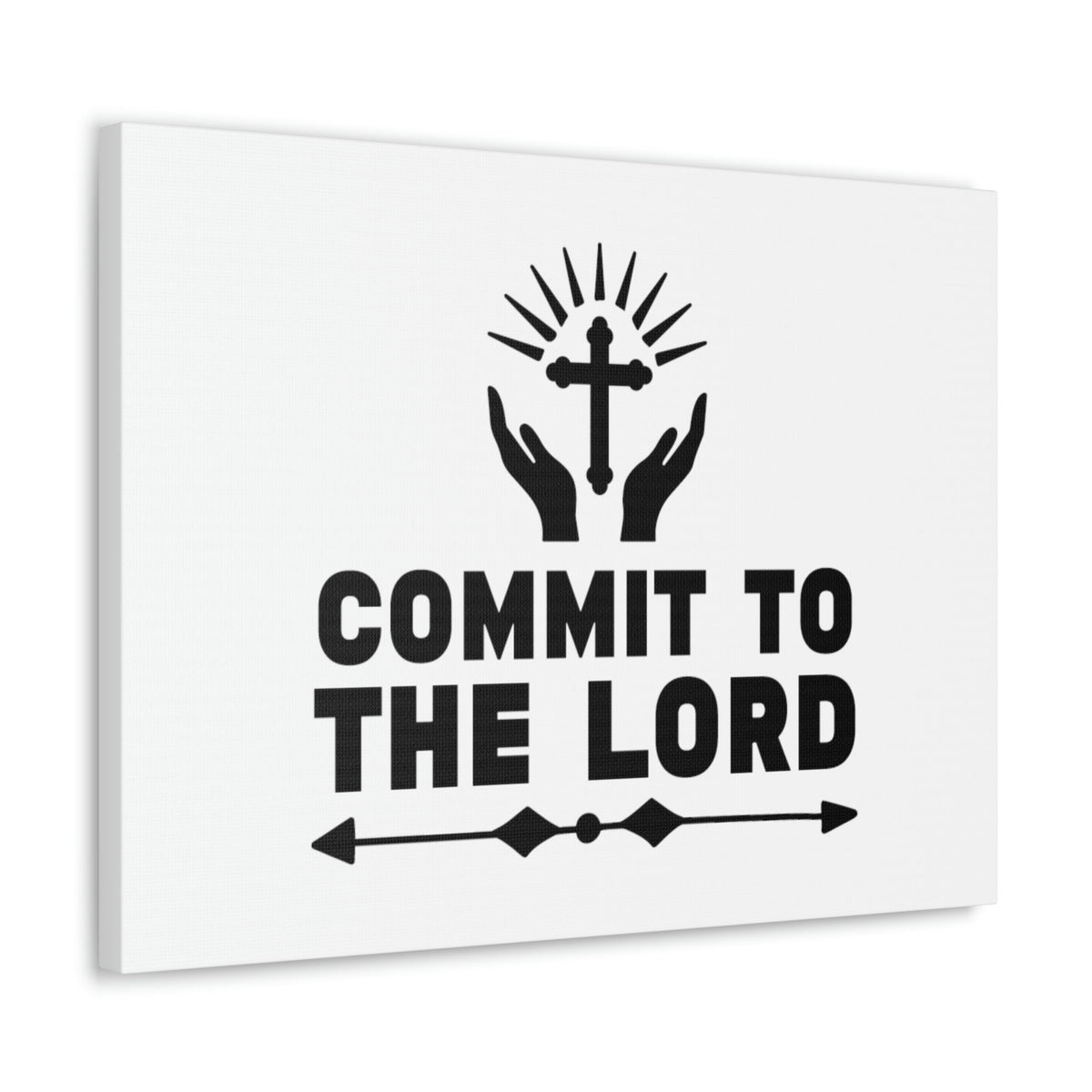 Scripture Walls Commit To The Lord Proverbs 16:3 Cross Christian Wall Art Bible Verse Print Ready to Hang Unframed-Express Your Love Gifts