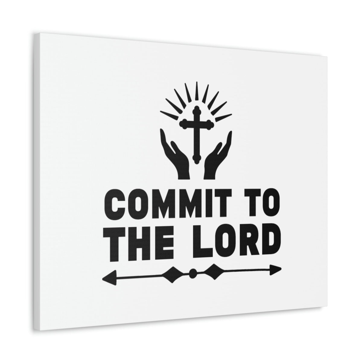 Scripture Walls Commit To The Lord Proverbs 16:3 Cross Christian Wall Art Bible Verse Print Ready to Hang Unframed-Express Your Love Gifts