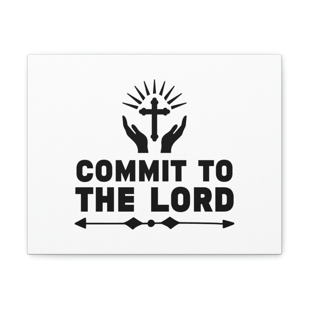 Scripture Walls Commit To The Lord Proverbs 16:3 Cross Christian Wall Art Bible Verse Print Ready to Hang Unframed-Express Your Love Gifts
