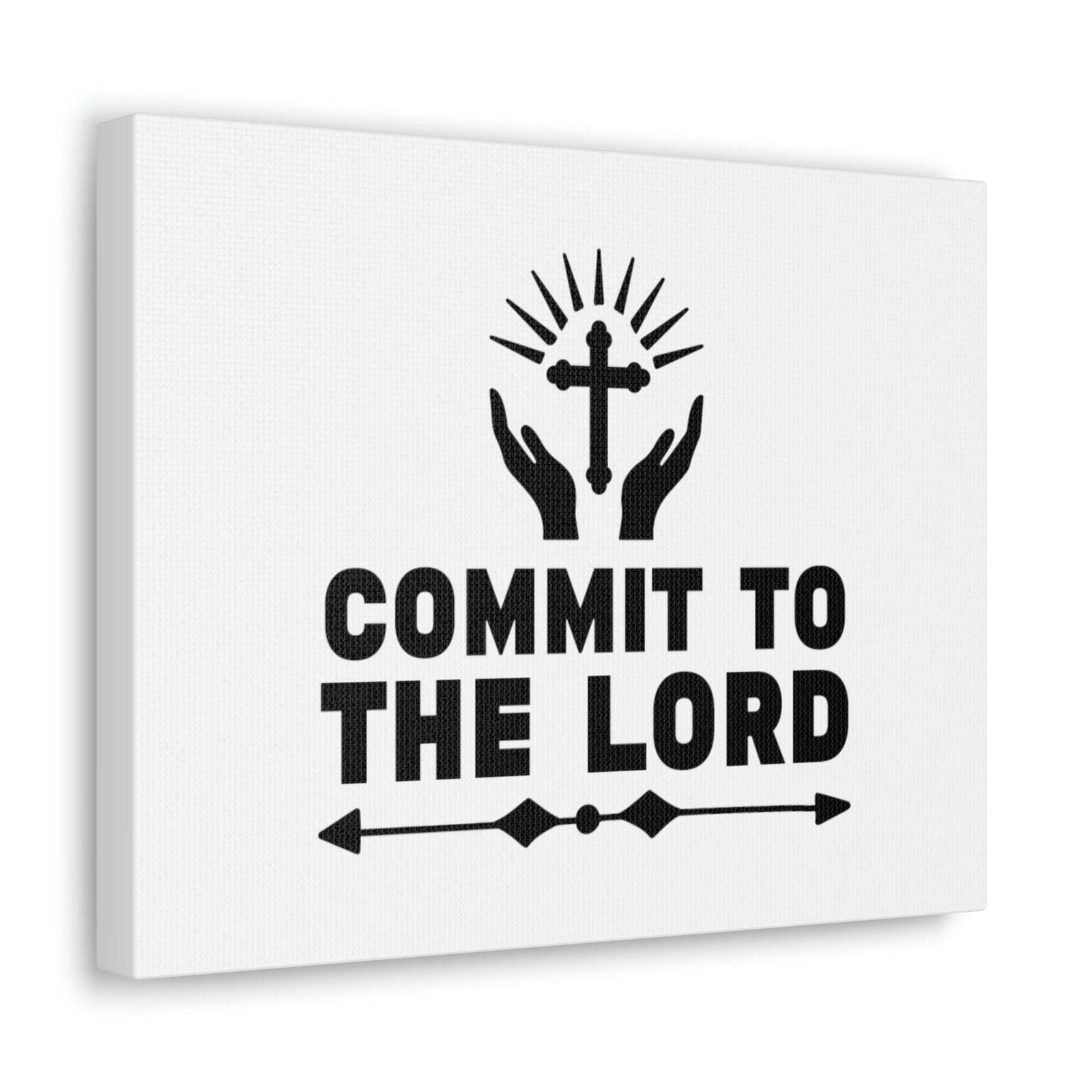 Scripture Walls Commit To The Lord Proverbs 16:3 Cross Christian Wall Art Bible Verse Print Ready to Hang Unframed-Express Your Love Gifts