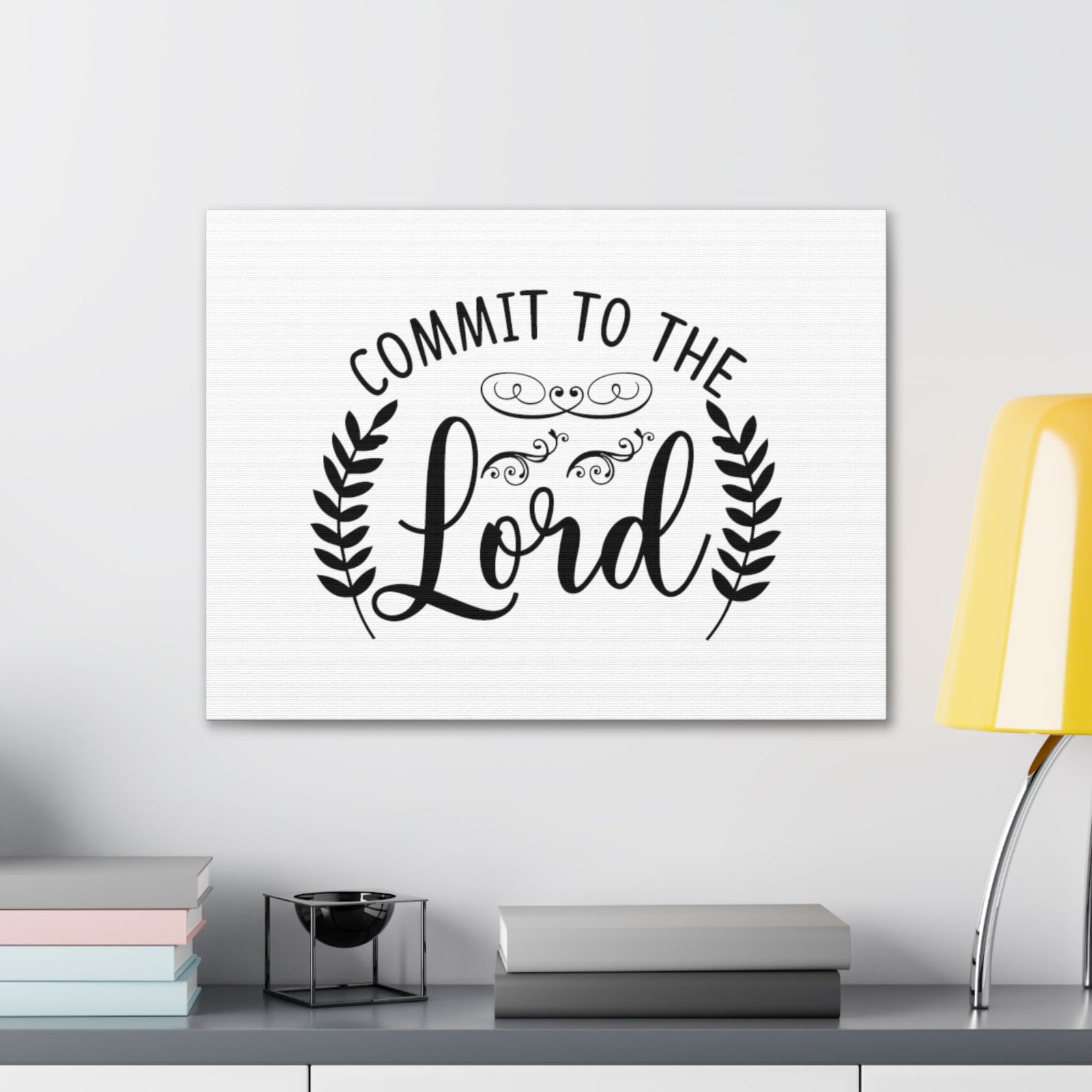 Scripture Walls Commit To The Lord Proverbs 16:3 Leaves Christian Wall Art Bible Verse Print Ready to Hang Unframed-Express Your Love Gifts