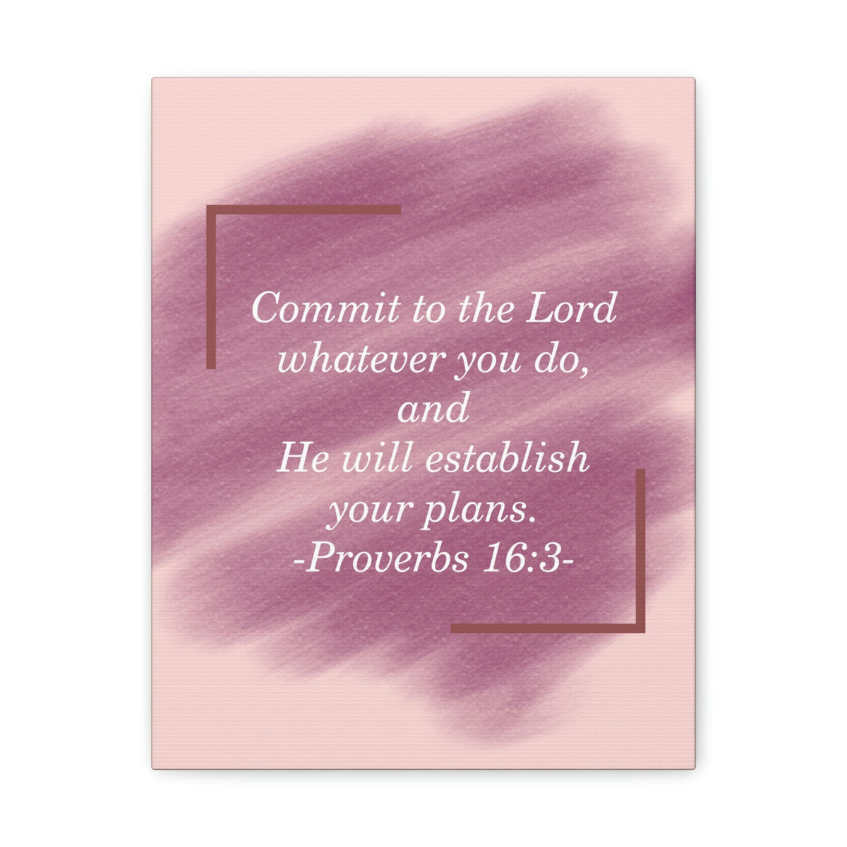 Scripture Walls Commit To The Lord Proverbs 16:3 Maroon Christian Wall Art Bible Verse Print Ready to Hang Unframed-Express Your Love Gifts