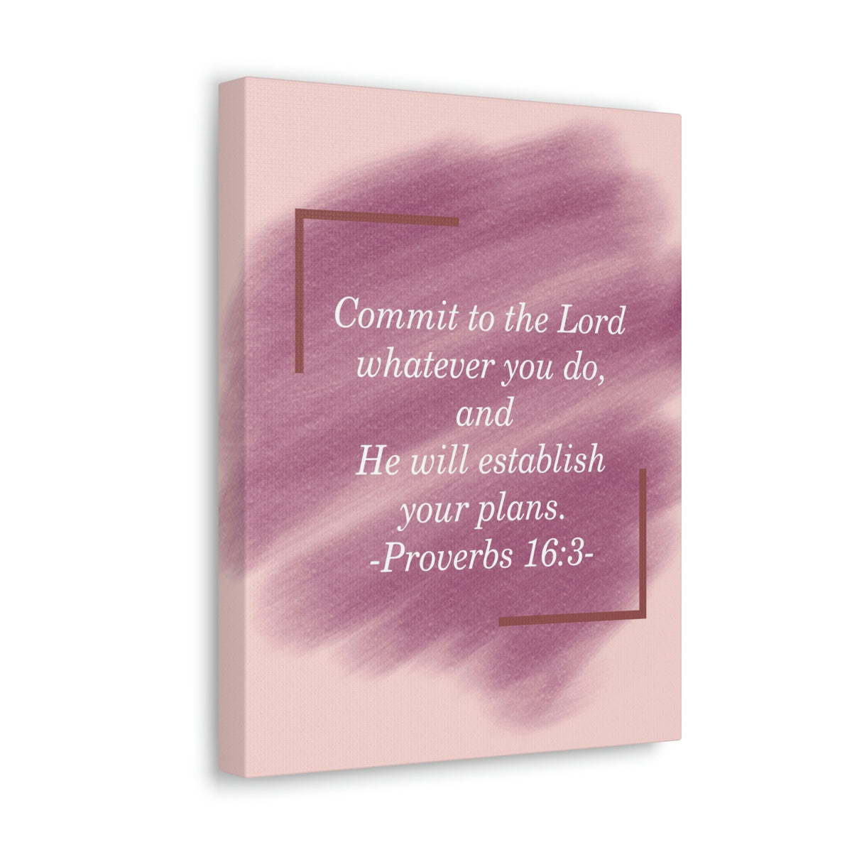 Scripture Walls Commit To The Lord Proverbs 16:3 Maroon Christian Wall Art Bible Verse Print Ready to Hang Unframed-Express Your Love Gifts