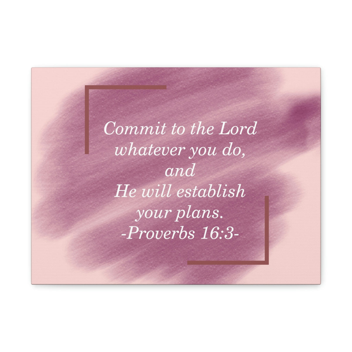 Scripture Walls Commit To The Lord Proverbs 16:3 Maroon Christian Wall Art Bible Verse Print Ready to Hang Unframed-Express Your Love Gifts