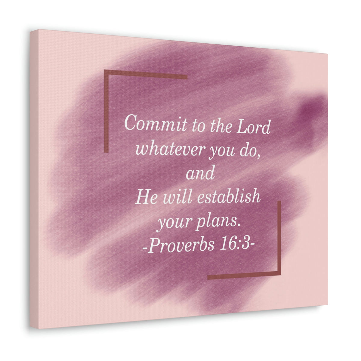 Scripture Walls Commit To The Lord Proverbs 16:3 Maroon Christian Wall Art Bible Verse Print Ready to Hang Unframed-Express Your Love Gifts