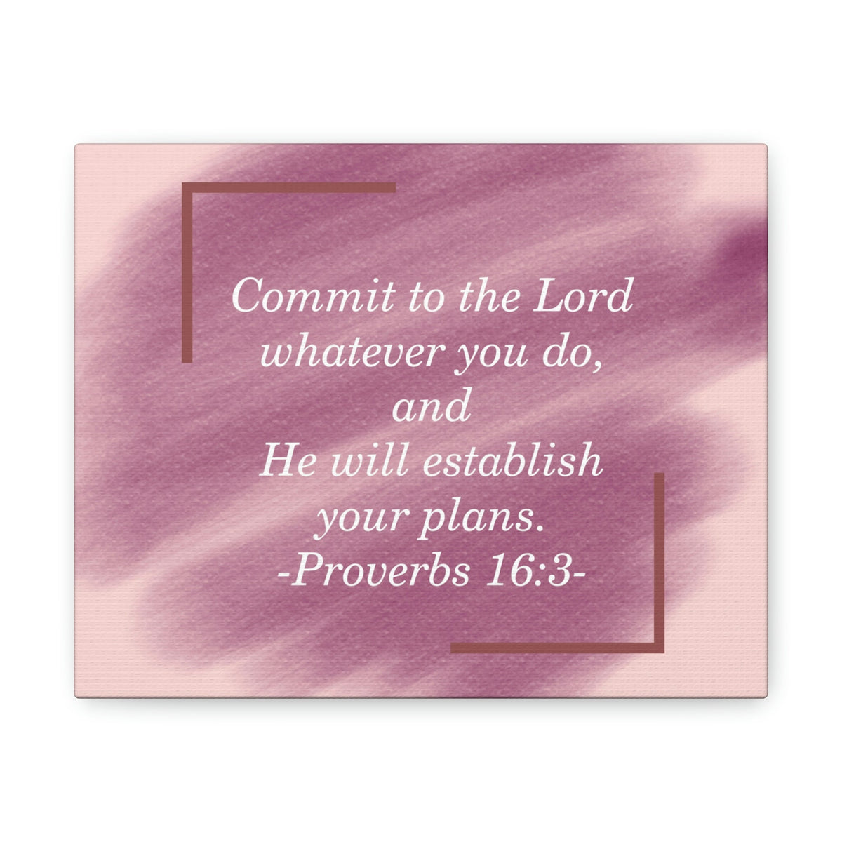 Scripture Walls Commit To The Lord Proverbs 16:3 Maroon Christian Wall Art Bible Verse Print Ready to Hang Unframed-Express Your Love Gifts