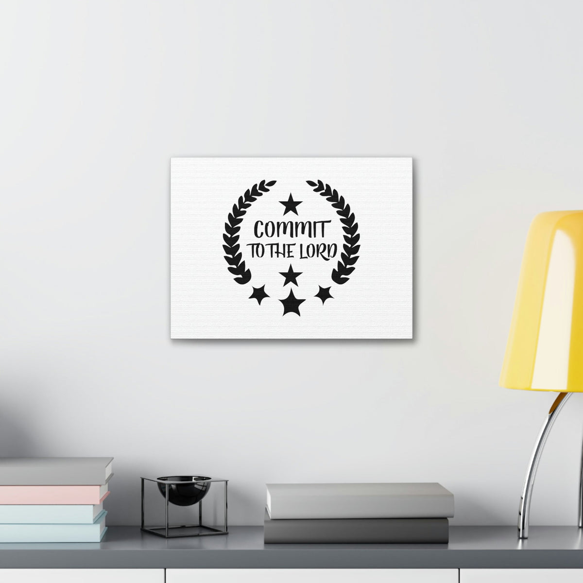 Scripture Walls Commit To The Lord Proverbs 16:3 Stars Christian Wall Art Bible Verse Print Ready to Hang Unframed-Express Your Love Gifts
