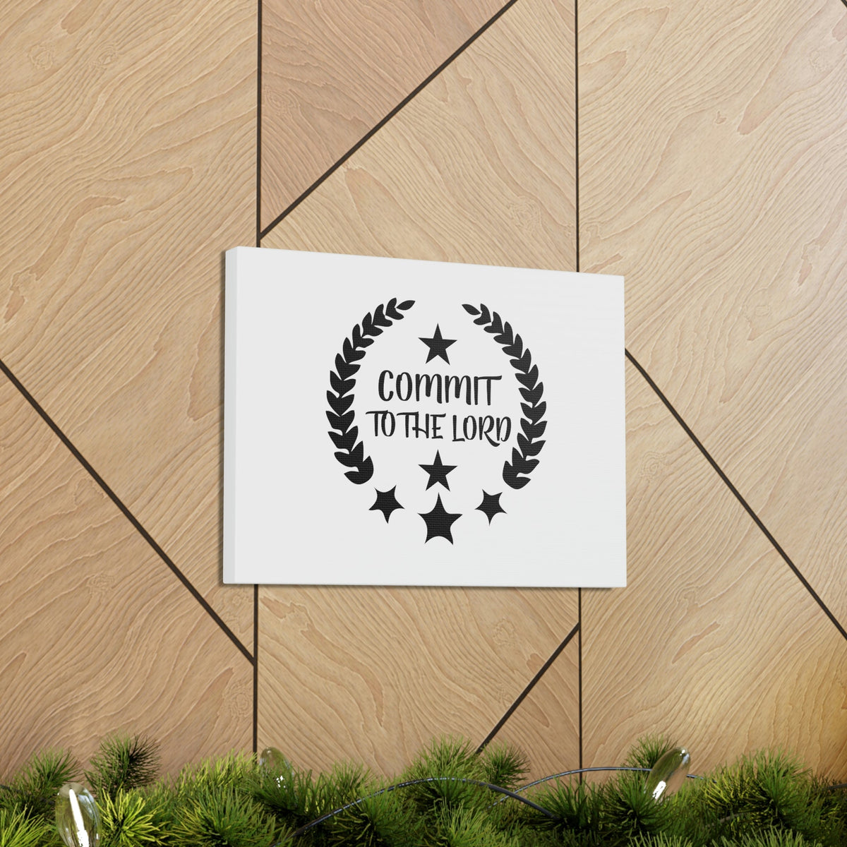 Scripture Walls Commit To The Lord Proverbs 16:3 Stars Christian Wall Art Bible Verse Print Ready to Hang Unframed-Express Your Love Gifts