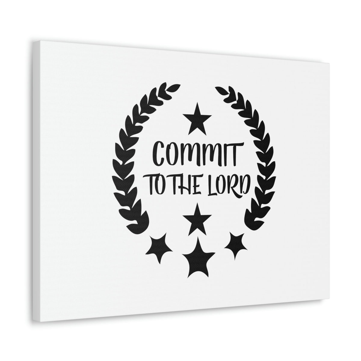 Scripture Walls Commit To The Lord Proverbs 16:3 Stars Christian Wall Art Bible Verse Print Ready to Hang Unframed-Express Your Love Gifts