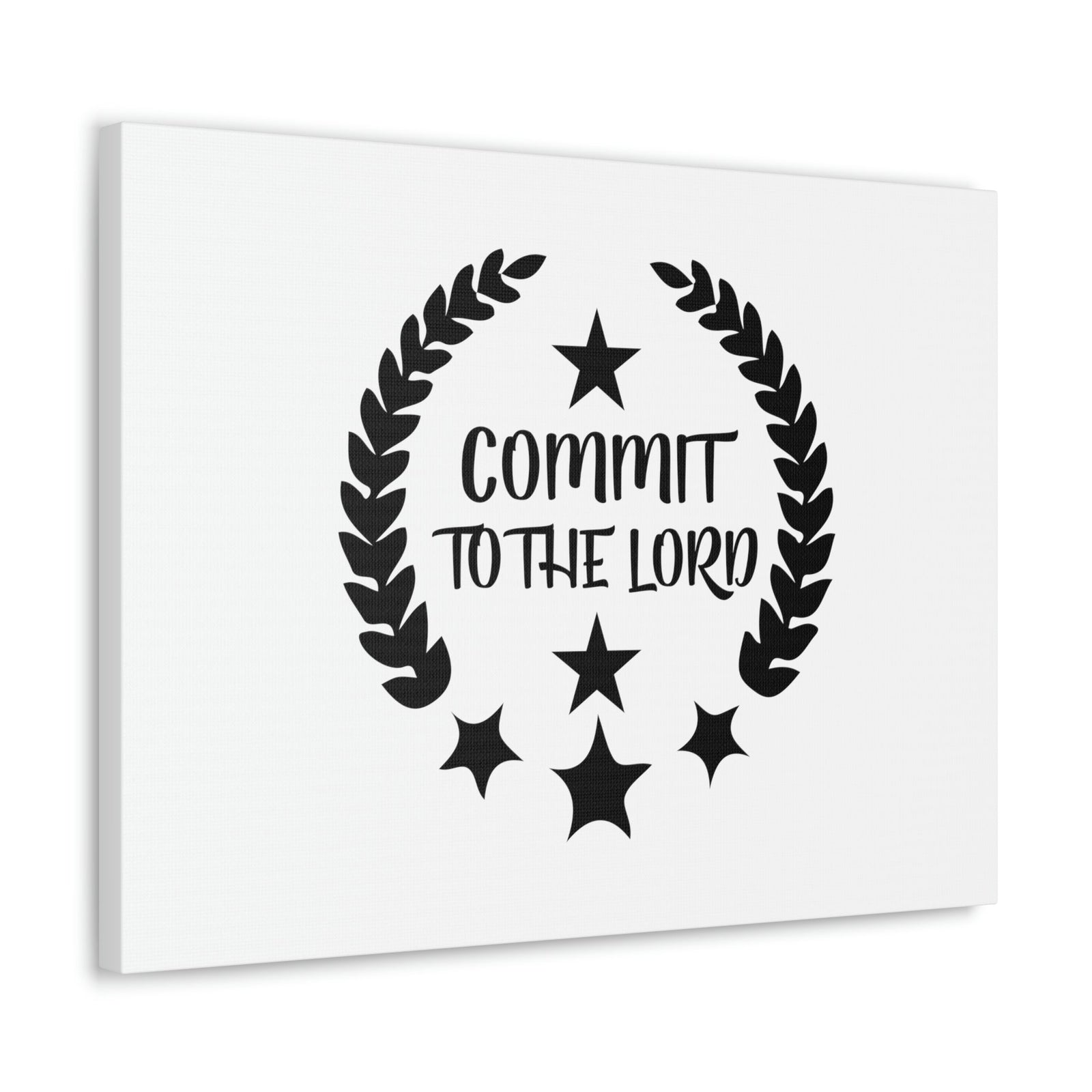 Scripture Walls Commit To The Lord Proverbs 16:3 Stars Christian Wall Art Bible Verse Print Ready to Hang Unframed-Express Your Love Gifts