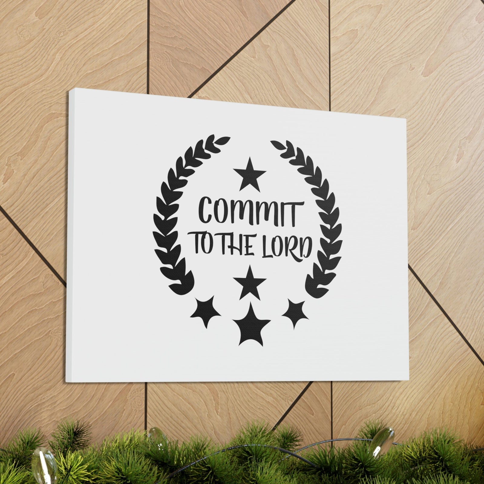 Scripture Walls Commit To The Lord Proverbs 16:3 Stars Christian Wall Art Bible Verse Print Ready to Hang Unframed-Express Your Love Gifts